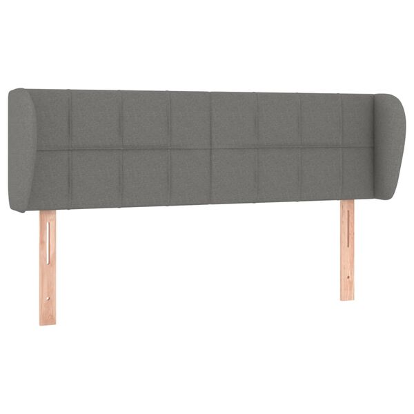 vidaXL Headboard with Ears Dark Grey 147 cm Fabric