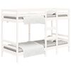 vidaXL Bunk Bed without Mattress White 90x190 cm Single Solid Wood Pine