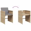 vidaXL 13 Piece Garden Dining Set with Cushions Mix Beige Poly Rattan