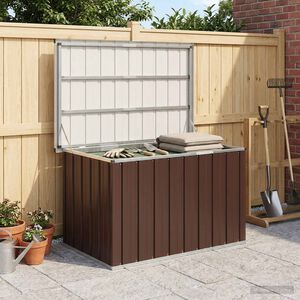 vidaXL Storage boxes Galvanised Steel 109 x 67 x 65 cm Brown