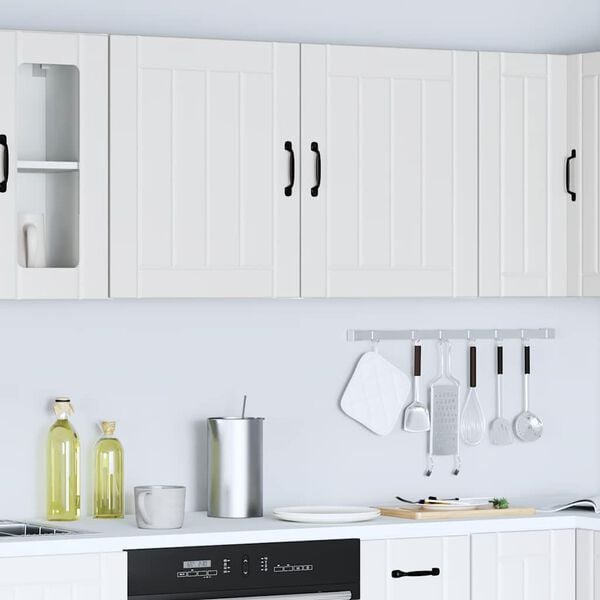 vidaXL Kitchen Wall Cabinets 2 pcs "Lucca" White Engineered Wood
