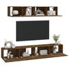 vidaXL 4 Piece TV Cabinet Set Smoked Oak Engineered Wood