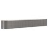 vidaXL Garden Raised Bed Powder-coated Steel 512x80x68 cm Grey