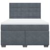 vidaXL Box Spring Bed with Mattress Dark Grey Double Velvet