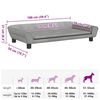 vidaXL Dog Bed Light Grey 100x50x21 cm Velvet