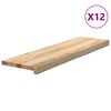 vidaXL Stair Treads 12 pcs Untreated 90x30x2 cm Solid Wood Oak