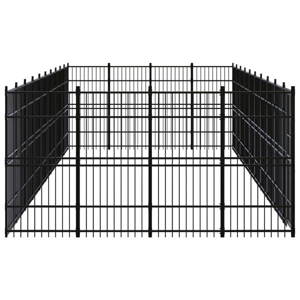 vidaXL Outdoor Dog Kennel Steel 36.86 m&sup2;