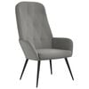 vidaXL Relaxing Chair Light Grey Velvet