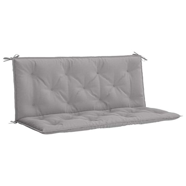 vidaXL Garden Bench Cushion Grey 120x(50+50)x7cm Oxford Fabric