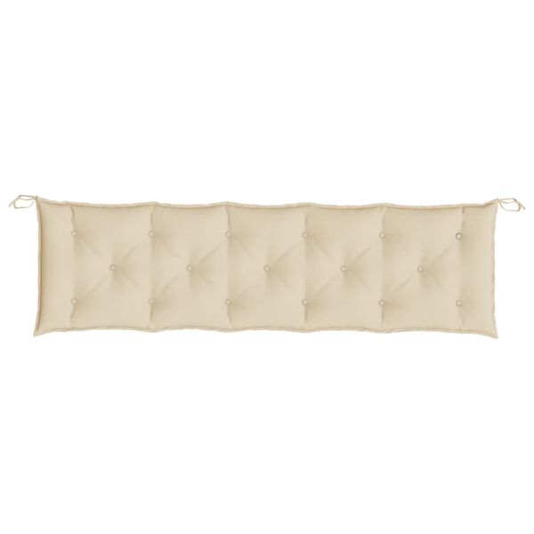 vidaXL Garden Bench Cushion Beige 180x50x7 cm Oxford Fabric
