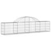 vidaXL Arched Gabion Baskets 3 pcs 200x30x40/60 cm Galvanised Iron