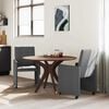 vidaXL Dining Chairs with Wheels 2 pcs Dark grey 58 x 65 x 94 cm