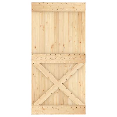 vidaXL Sliding Door with Hardware Set 100x210 cm Solid Wood Pine