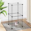 vidaXL 8-Panel Pet Cage Black 35x35 cm Steel