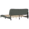 vidaXL Bed Frame without Mattress "Hvar" Dark Grey 180x200 cm King Fabric