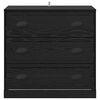 vidaXL Sideboard Black Oak 70 x 35.5 x 67.5 cm Engineered Wood