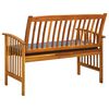 vidaXL Garden Bench with Cushion 119 cm Solid Acacia Wood