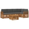 vidaXL Sectional Sofa Set with Cushion 6 pcs Natural and Anthracite