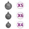 vidaXL Artificial Hinged Christmas Tree 150 LEDs & Ball Set 120 cm