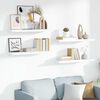 vidaXL Floating Wall Shelves 4 pcs High Gloss White 90x23.5x3.8 cm MDF