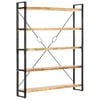 vidaXL 5-Tier Bookcase 140x30x180 cm Solid Mango Wood