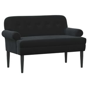 vidaXL Loveseat with Button Tufted Black 120 x 66 x 78 cm Velvet