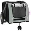 vidaXL Pet Bike Trailer Grey and Black Oxford Fabric and Iron