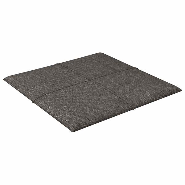 vidaXL Wall Panels 12 pcs Dark Grey 30x30 cm Fabric 1.08 m&sup2;