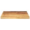 vidaXL Table Top 60x60x2.5 cm Square Solid Wood Rough Mango