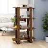 vidaXL Book Cabinet/Room Divider Brown Oak 80x30x123.5 cm