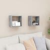 vidaXL Wall Cube Shelves 2 pcs Concrete Grey 26x15x26 cm