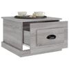 vidaXL Coffee Table Grey Sonoma 50x50x35 cm Engineered Wood