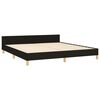 vidaXL Bed Frame without Mattress Black 152x203 cm Queen Fabric
