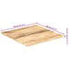vidaXL Table Top Solid Mango Wood 25-27 mm 80x80 cm