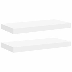vidaXL Floating Wall Shelves 2 pcs White 50x23.5x3.8 cm MDF