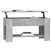 vidaXL Coffee Table Concrete Grey 101x49x52 cm Engineered Wood