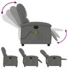 vidaXL Massage Recliner Chair Dark Grey Fabric