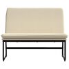 vidaXL Bench Cream 100x75x76 cm Fabric