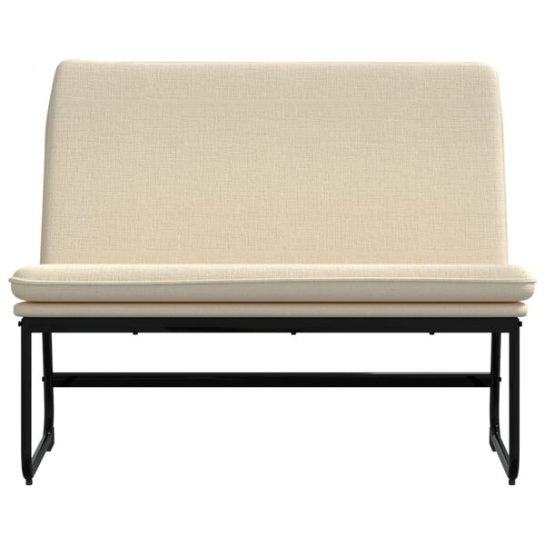 vidaXL Bench Cream 100x75x76 cm Fabric