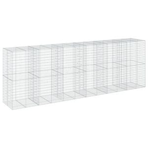 vidaXL Gabion Basket with Cover 600x100x200 cm Galvanised Iron