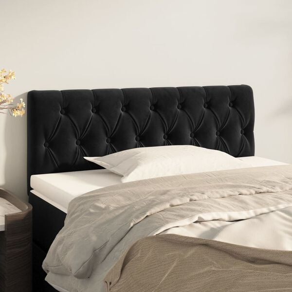 vidaXL Headboard Black 100 cm Velvet