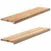 vidaXL Stair Treads 2 pcs Untreated 110x25x2 cm Solid Wood Oak