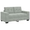 vidaXL Loveseat Sofa Light Grey 120 cm Velvet