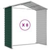 vidaXL Garden Shed Green 191x725x198 cm Galvanised Steel