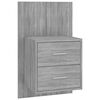 vidaXL Bed Headboard with Cabinets Grey Sonoma Engineered Wood