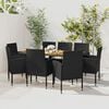 vidaXL 9 Piece Outdoor Dining Set Poly Rattan Black