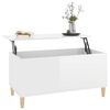 vidaXL Coffee Table High Gloss White 90x44.5x45 cm Engineered Wood