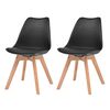 vidaXL Dining Chair | Set of 2 | Black