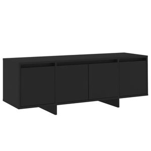 vidaXL TV Cabinet | Black | Engineered wood | Medium | Doors | TV Cabinet