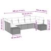 vidaXL Garden Sofa Set with Storage 7 pcs Grey Poly rattan